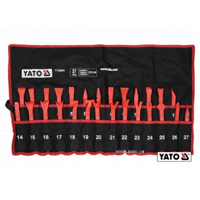 Съемники для демонтажа обивки автомобильного салона YATO нейлон 27 шт YT-08443