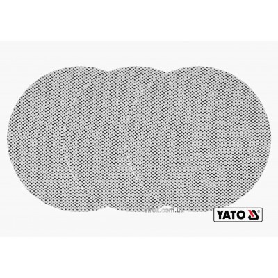 Сетка абразивная твердая на липучке до шлифмашины YATO G60 225 мм 3 шт YT-84580