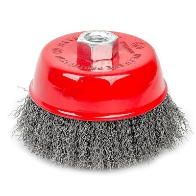 Щетка чашечная 100 мм, для УШМ, М14 (витая проволока) Intertool BT-1100