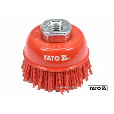 Щетка чашка зачистная с нейлона для УШМ YATO ?65 мм 12200 об/мин М14 YT-47785