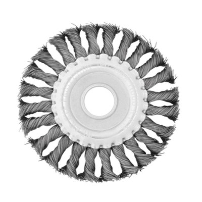 Щетка кольцевая 115*22.2 мм (пучки витой проволоки) Intertool BT-7115