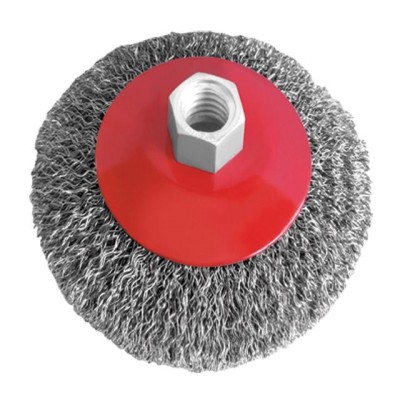 Щетка конусная 125 мм, для УШМ, М14 (витая проволока) Intertool BT-5125