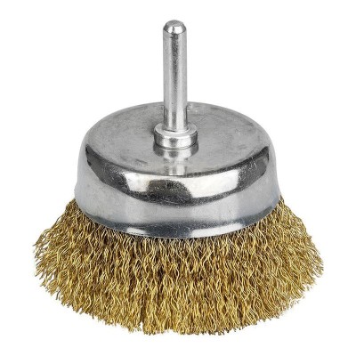 Щетка проволочная чашеобразная Ø50мм хвостовик Ø6мм латунированная SIGMA 9015051