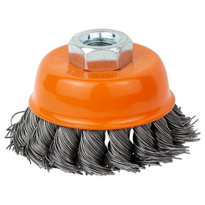 Щетка проволочная чашеобразная Ø65мм М14×2мм стальная витая GRAD 9042065