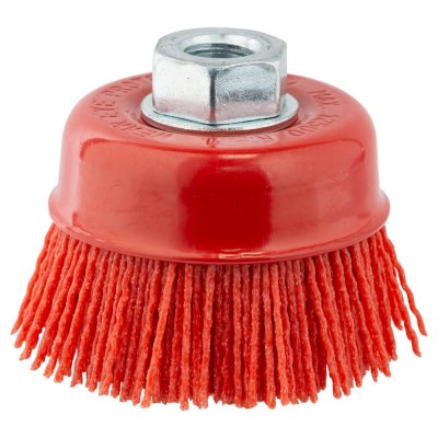 Щетка проволочная чашеобразная Ø75мм М14×2мм нейлоновая SIGMA 9014471