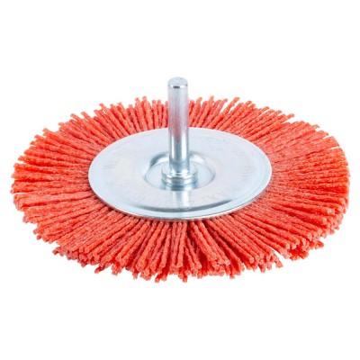 Щетка проволочная дискообразная Ø100мм хвостовик Ø6мм нейлоновая SIGMA 9013301
