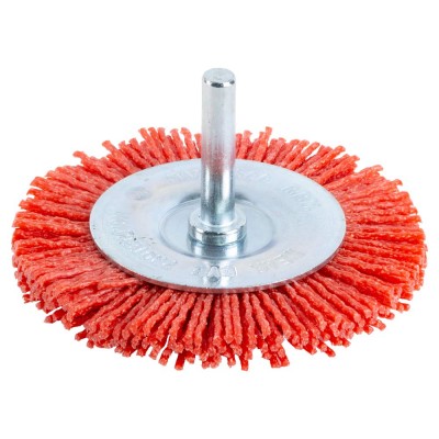 Щетка проволочная дискообразная Ø75мм хвостовик Ø6мм нейлоновая SIGMA 9013271