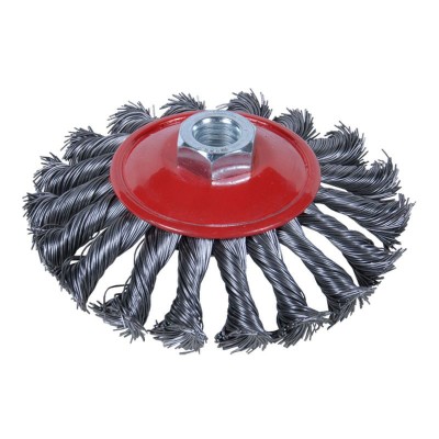 Щетка проволочная конусообразная Ø100мм М14×2мм стальная витая SIGMA 9024101