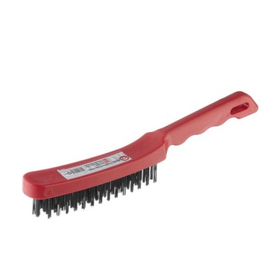 Щетка ручная 4-рядная, пластиковый корпус, стальная проволока Intertool BT-0007