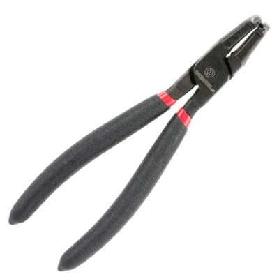 Щипцы для снятия и установки стопорных колец 180мм, изогнутые на сжим, 40CrV, фосфатированные Intertool HT-7017