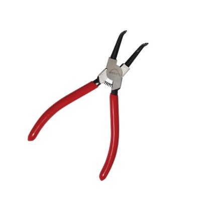 Щипцы для снятия стопорных колец изогнутые на сжим 180мм Intertool HT-7012