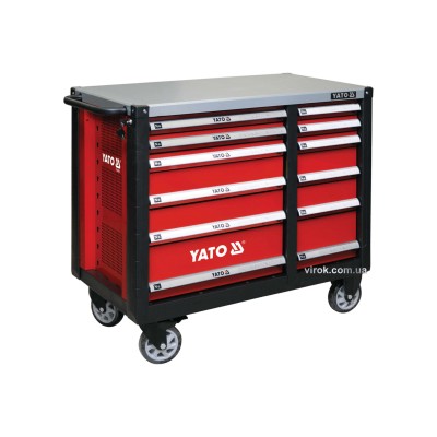 Шкаф-тележка для инструментов YATO 1000 x 1130 x 570 мм с 12 шуфлядами YT-09003