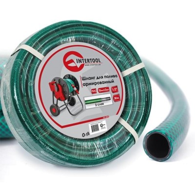 Шланг для поливу 3-х шаровий 1/2", 30м, армований PVC Intertool GE-4025