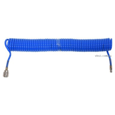 Шланг пневматический спиральный полиуретановый YATO 5.5 х 8 мм 10 м YT-24202