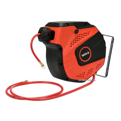 Шланг пневматичний YATO на котушці з автозмотуванням 6.5 мм 14 м YT-24243