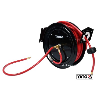 Шланг пневматический YATO на катушке с автосматыванием 9.5 мм 15 м YT-24250
