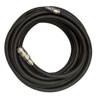 Шланг гумовий повітряний армований 20атм, 10*17мм, 10м із швидкороз'ємними з'єднаннями Intertool PT-1734