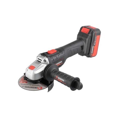 Шлифмашина угловая аккумуляторная с бесщеточным двигателем 20 В, 125 мм, 10000 об/мин, литий-ион, 4.0 Ач, ЗУ 4А, кейс Intertool WT-0366