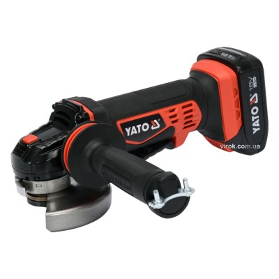 Шлифмашина угловая аккумуляторная YATO Li-Ion 18 В 2 Ач YT-82826