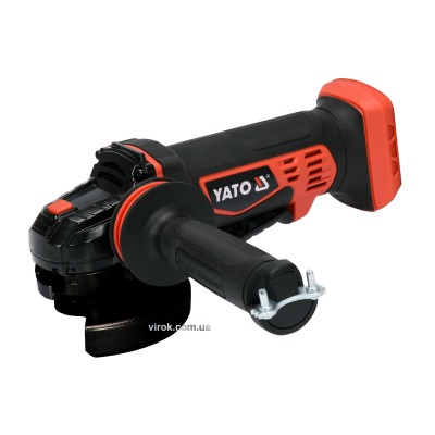 Шлифмашина угловая аккумуляторная YATO Li-Ion 18 В (без аккумулятора и зарядного устройства) YT-82827