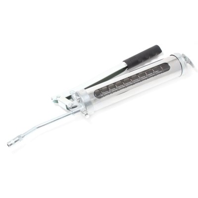 Шприц важільно-плунжерний ручний для густого мастила з оглядовим вікном та жорстким наконечником 400мм ROCKFORCE RF-318V