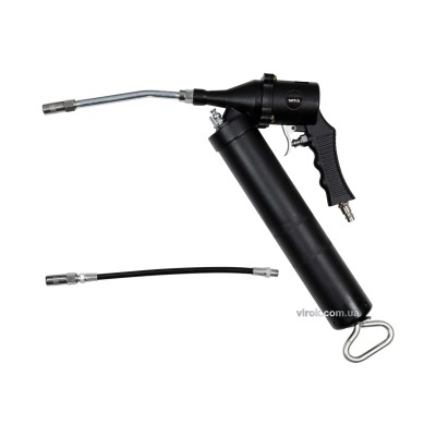 Шприц смазочный пневматический с жорстким и гибким наконечником YATO 400 мл 0.63 МПа 220 л/мин YT-07057