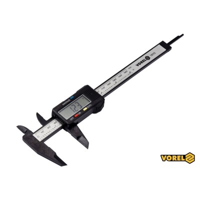 Штангенциркуль електронний VOREL l= 150 мм, роздільна здатн.- 0,1 мм, точність- 0,01 мм 15113