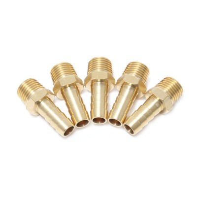 Штуцер пневматический наруж. резьба 1/4"- "елочка" 6мм, к-т 5шт. Forsage F-MH04/04K