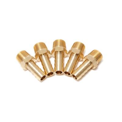 Штуцер пневматический наруж. резьба 1/4"- "елочка" 8мм, к-т 5шт. Forsage F-MH04/05K