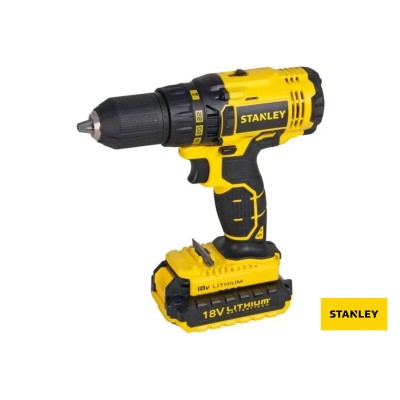 Шуруповерт-дриль акумуляторний STANLEY 2 x 18 В Li-ion 2 Ач 45 Нм 13 мм + кейс SCD201D2K-RU Шуруповерт-дриль акумуляторний STANLEY 2 x 18 В Li-ion 2 Ач 45 Нм 13 мм + кейс SCD201D2K-RU