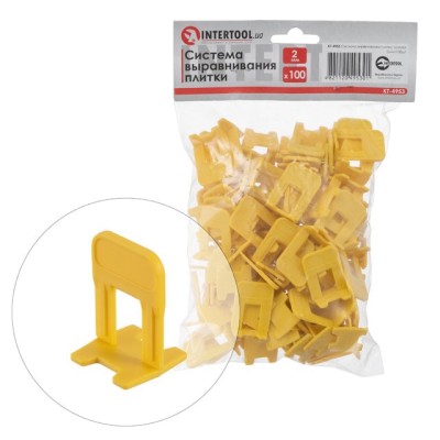 Система вирівнювання плитки, основа 2мм/100шт Intertool KT-4953