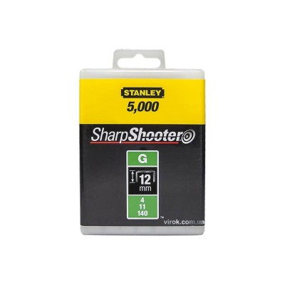 Скобы для степлера STANLEY "Heavy Duty" "G" 12 мм 5000 шт 1-TRA708-5T