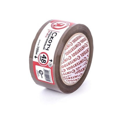 Скотч коричневый 48мм*100м*44мкм Intertool KT-0913