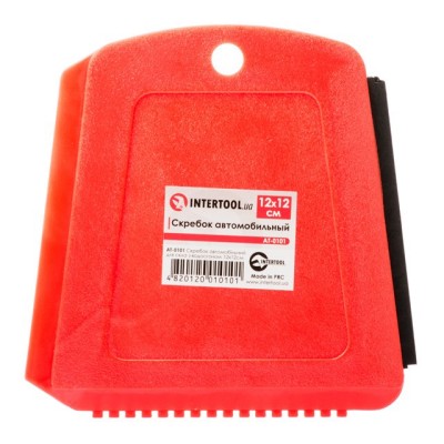 Скребок автомобильный для стекла с водосгоном 12х12см Intertool AT-0101
