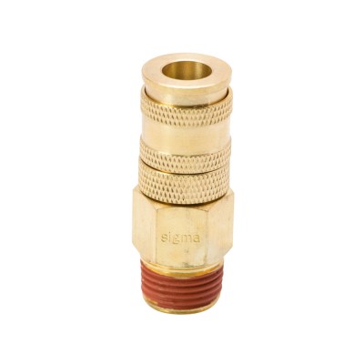 Соединение быстросъемное усиленное с фиксатором MT 1/2" латунь SIGMA 7021631
