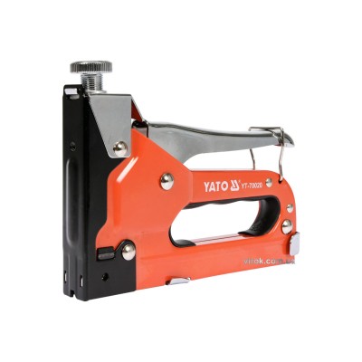 Степлер YATO з регулятором для скоб 53 4-14 мм, S 10-12 мм, J 10-14 мм YT-70020