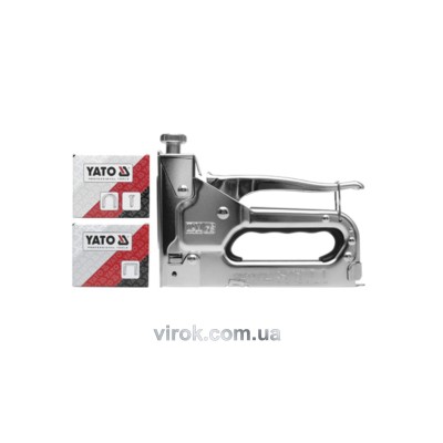 Степлер YATO з регулятором для скоб та цвяхів 6-14 х 10.6 х 1.2 мм YT-7000