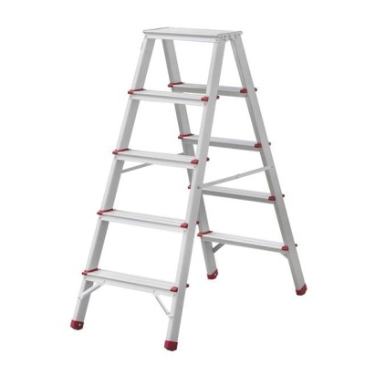 Стремянка алюминиевая двусторонняя 5 ступеней, высота 1100мм Intertool LT-1105