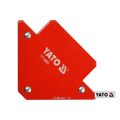 Струбцина магнітна для зварювання YATO 82 х 120 х 13 мм 11.5 кг YT-0863