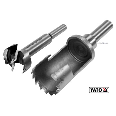 Свердла по дереву: коронка та фреза YATO 30 мм 110/90 мм 2 шт YT-33833