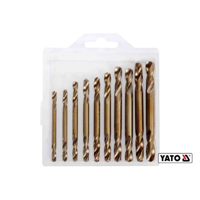 Свердла по металу двосторонні шліфовані YATO HSS 6542 ?3-6 мм 10 шт YT-40025