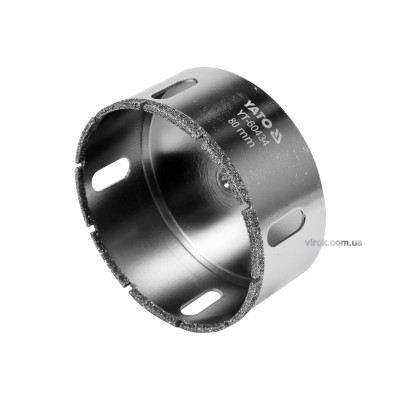 Свердло алмазне по гресу та кераміці YATO 80 мм YT-60434