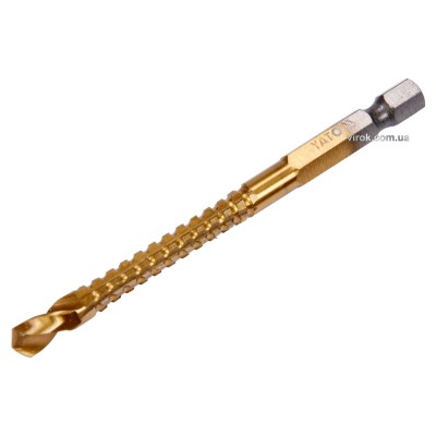 Свердло фрезерне по металу YATO HSS-TIN 6 x 89 мм HEX - 1/4" YT-44823