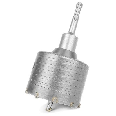 Свердло корончасте по бетону 80мм+перехідник SDS Plus 100мм Intertool SD-7080