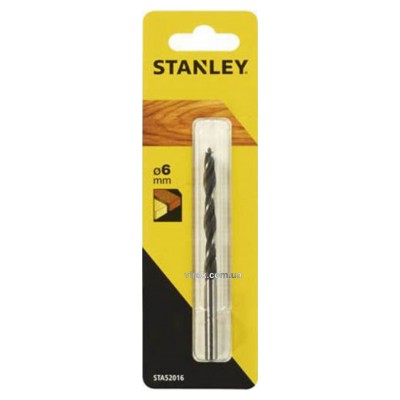 Свердло по дереву STANLEY 6 мм STA52016-QZ Свердло по дереву STANLEY 6 мм STA52016-QZ