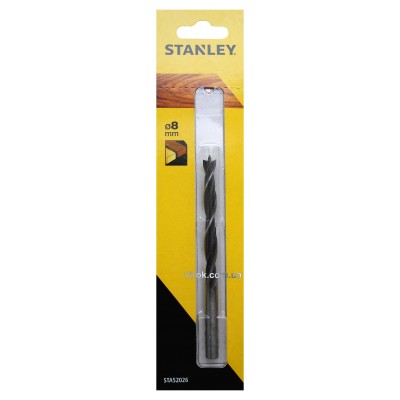 Свердло по дереву STANLEY 8 мм STA52026-QZ Свердло по дереву STANLEY 8 мм STA52026-QZ