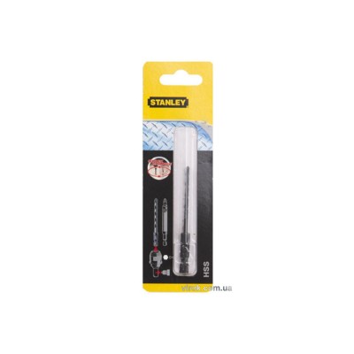 Сверло по металлу, дереву, пластику STANLEY SUPER-LOCK с хвостовиком 1/4" 5 х 100/62 мм STA50028-XJ