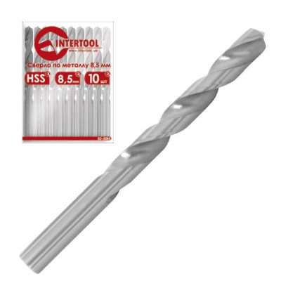Свердло по металу DIN338 10.2мм HSS Intertool SD-5102