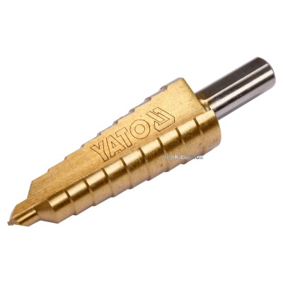 Свердло по металу конусне ступінчасте YATO HSS 4241 6-20 мм 75/55 мм YT-44744