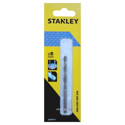 Свердло по металу STANLEY 5 мм STA50711-QZ Свердло по металу STANLEY 5 мм STA50711-QZ